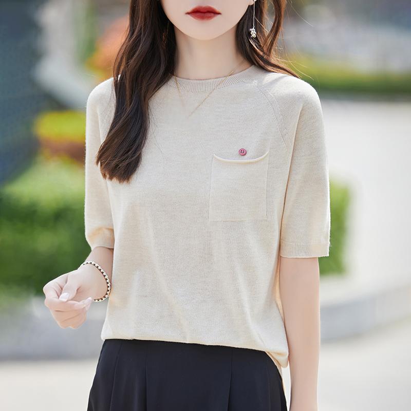 Summer Shirt for Women - 50% Mulberry Silk Blend | Wrinkle-Free & UV Protection | Luxe Lightweight Top