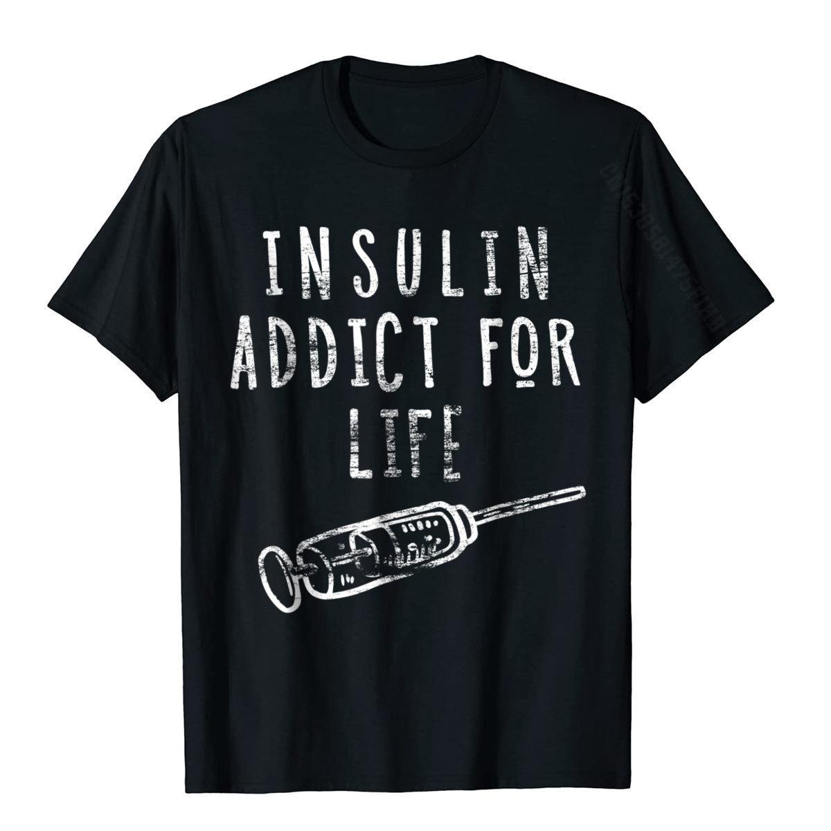 

Funny Type 1 Diabetes Shirt Kids Diabetic T-Shirts Hip Hop Tees For Men Fashion Cotton T Shirt Print 3XL чорний
