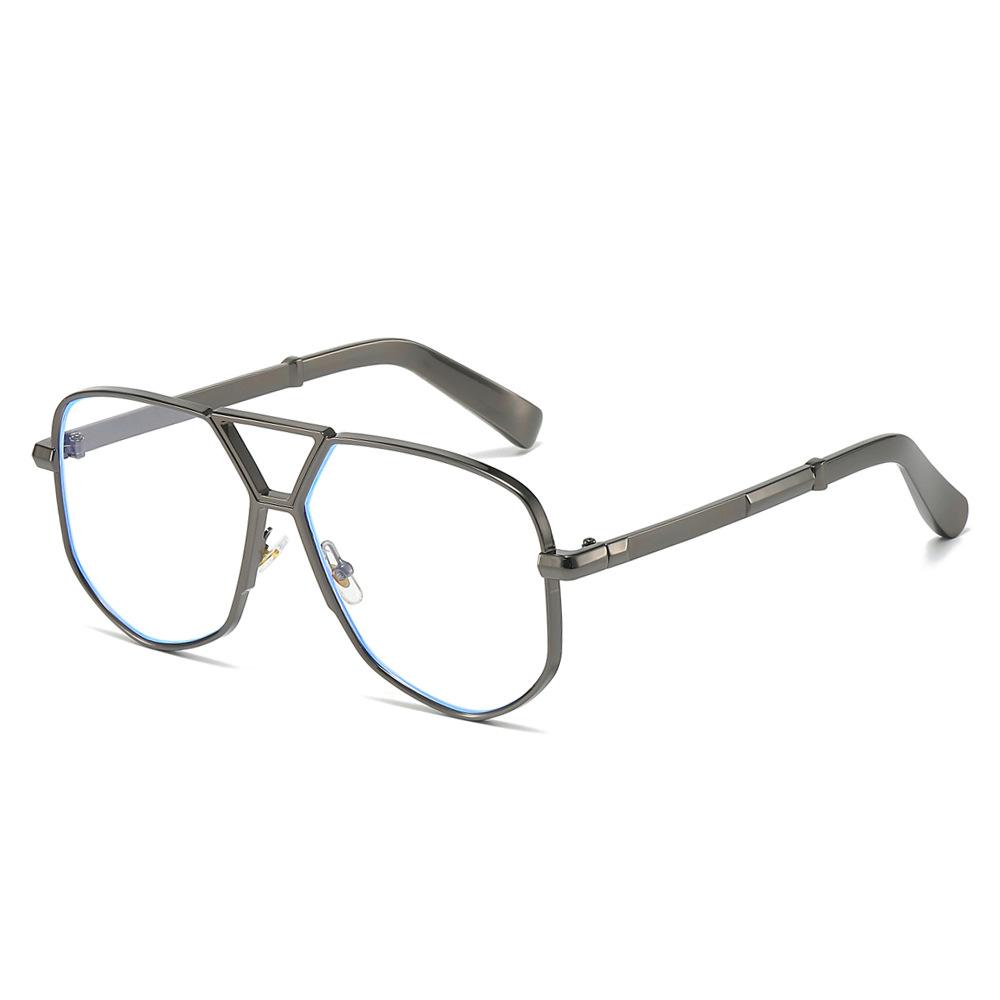 European and American fashion metal sunglasses new double beam pilot retro sunglasses sun protection and UV protection