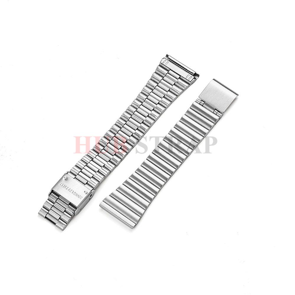 10mm 12mm 14mm 16mm 18mm 20mm Stainless Steel Universal Watch Strap for Casio Ultra-thin Metal Bracelet Silver for Men Women