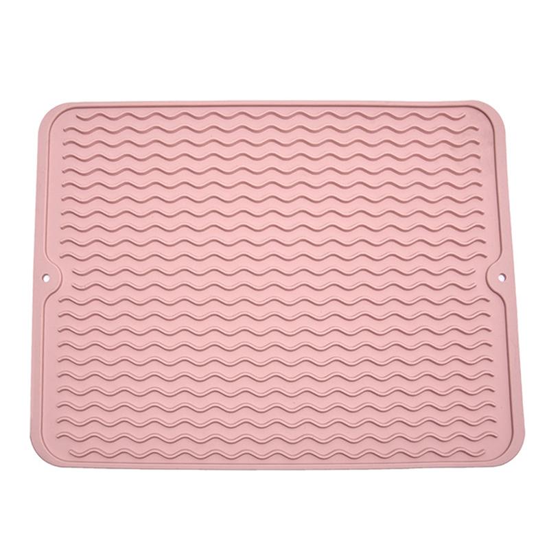

§1Pcs Foldable Drying Heat Insulation Soft Rubber Dishes Sink Mat Table Kitchen Home Anti Slip Drying Dishes Drain Mat