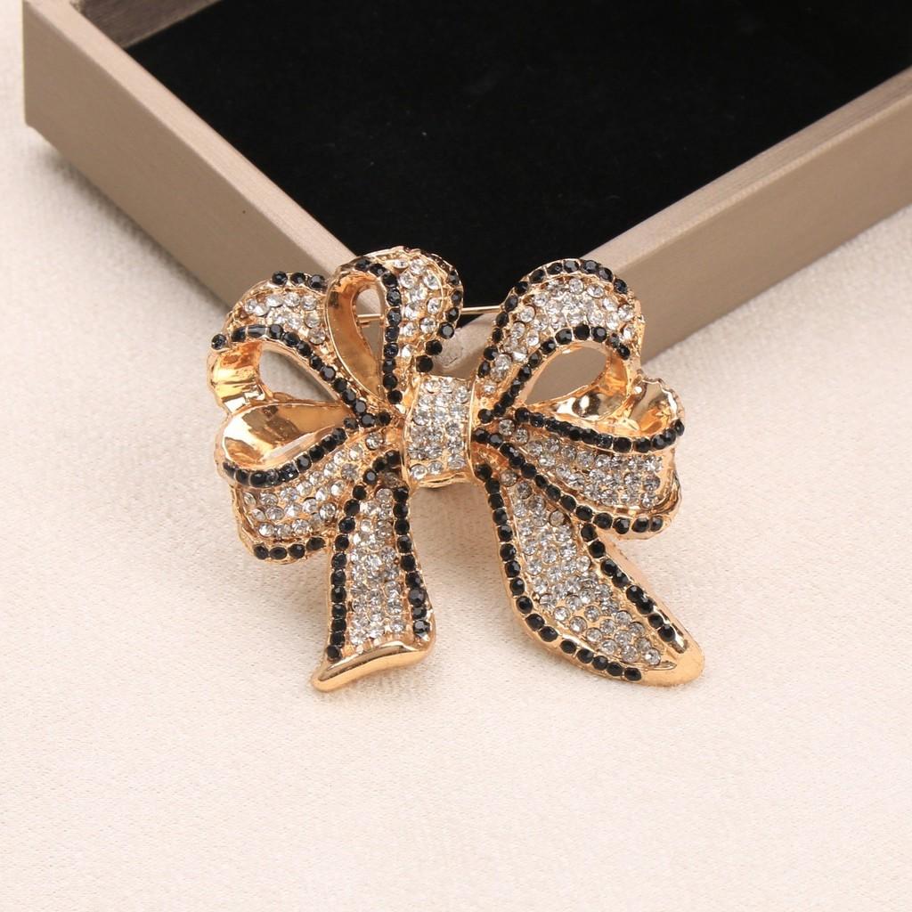 Alloy Butterfly Bow Brooch For Women Decorative Fashion Accessory Gift For Ladies