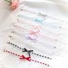 Elegant Lace Collar Necklace Maid Neck Collar Bowknot Lace Choker Necklace Chain Choker Suitable for Cosplay and Parties