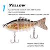 1Pcs Angeln Locken 3D Augen Crankbait Swimbait Künstliche Köder mit Haken Karpfen Bass Süßwasser Angeln