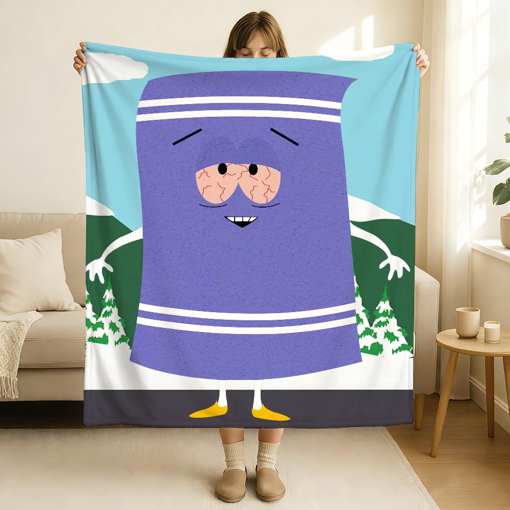Cartoon Funny T Towelie Blanket Soft and Skin Friendly For Couch Bed Napping Bedspread All Seasons Comforter