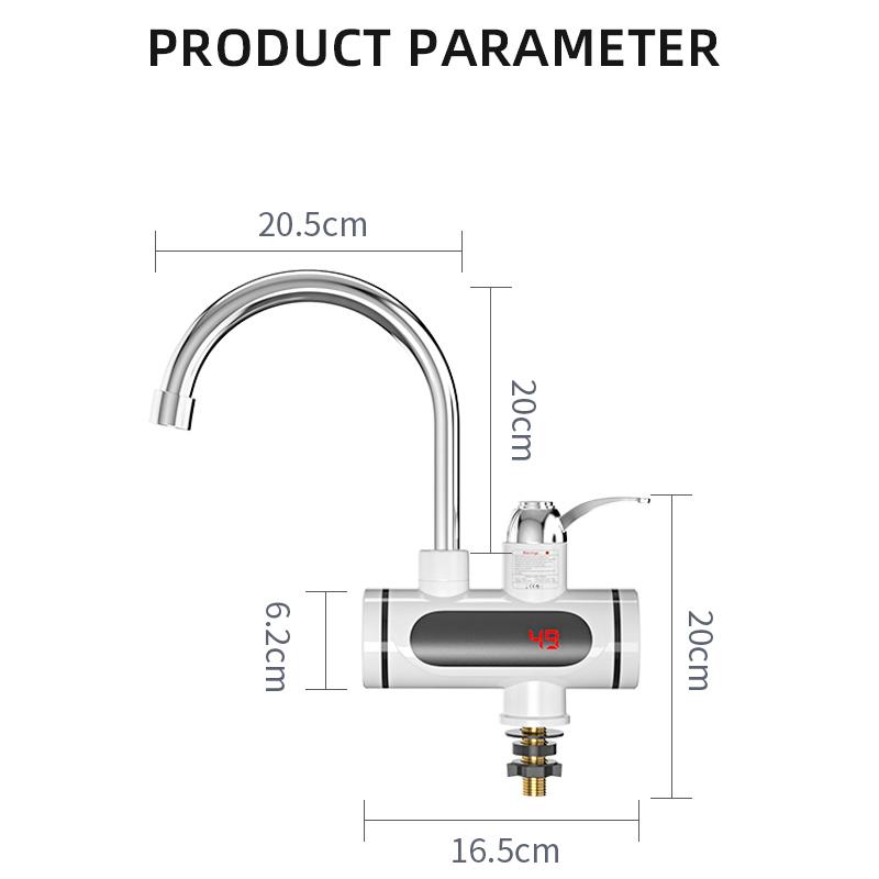Electric Faucet 3000W Electric Water Heater Kitchen Faucet Instant Hot Water Heater Hot Cold Water Dual-Use Tankless Heaters