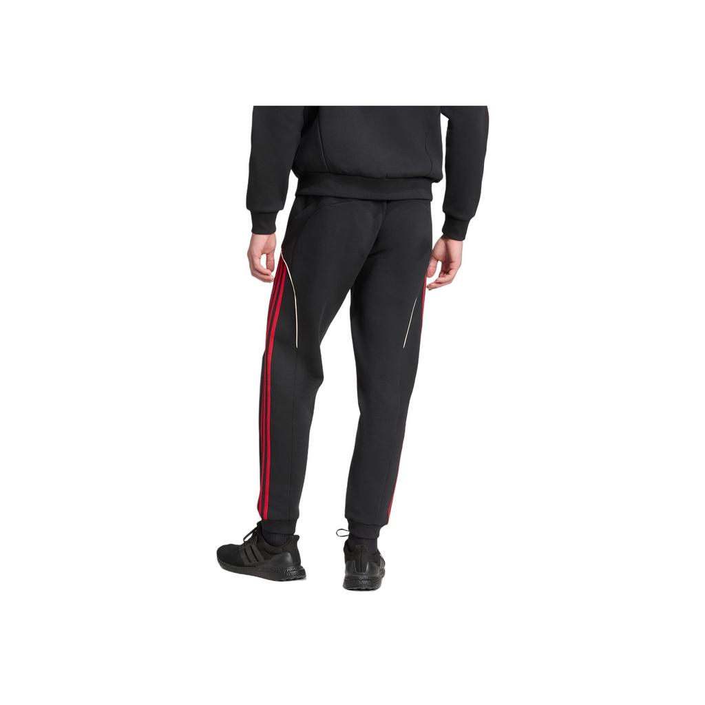adidas X Kolaboracja Liverpool FC FW25 Spodnie Dzianinowe Doubleknit Modne Wygodne Miękkie Przyjazne dla Skóry Spodnie Sportowe Dzianinowe w Paski Spodnie Męskie JW7900