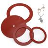 4pcs Red Color Casting Machine Gasket Rubber Material Vacuum Casting Gasket  Jewelry Casting