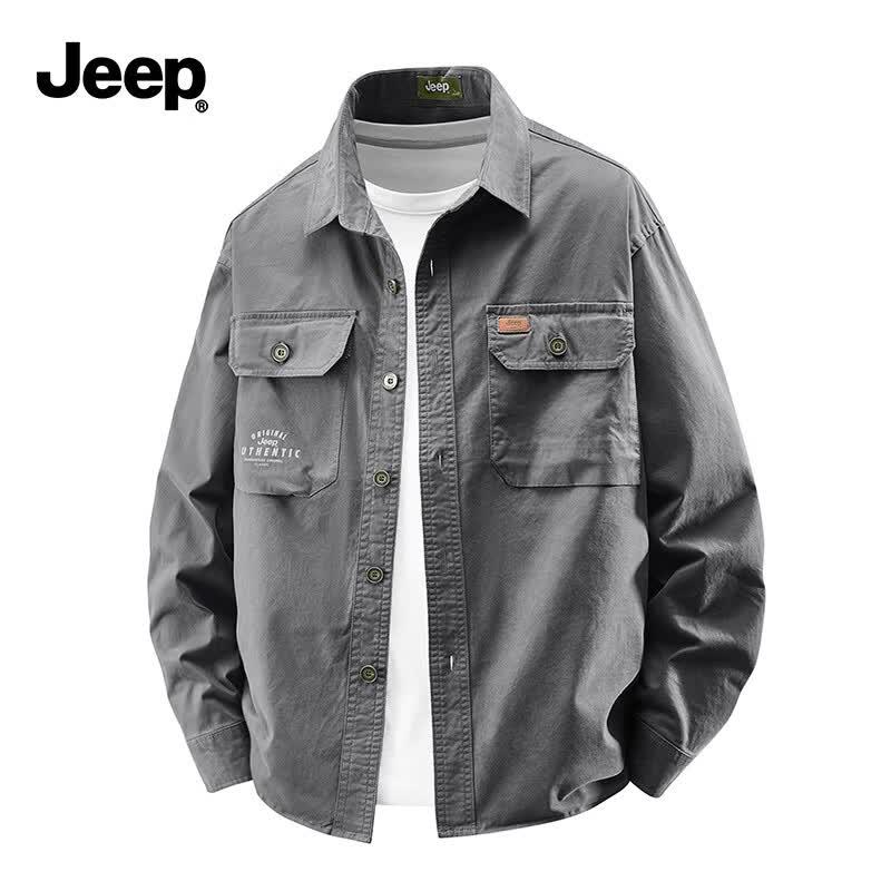 Jeep Men s Casual Workwear Stretch Long-Sleeve Shirt M