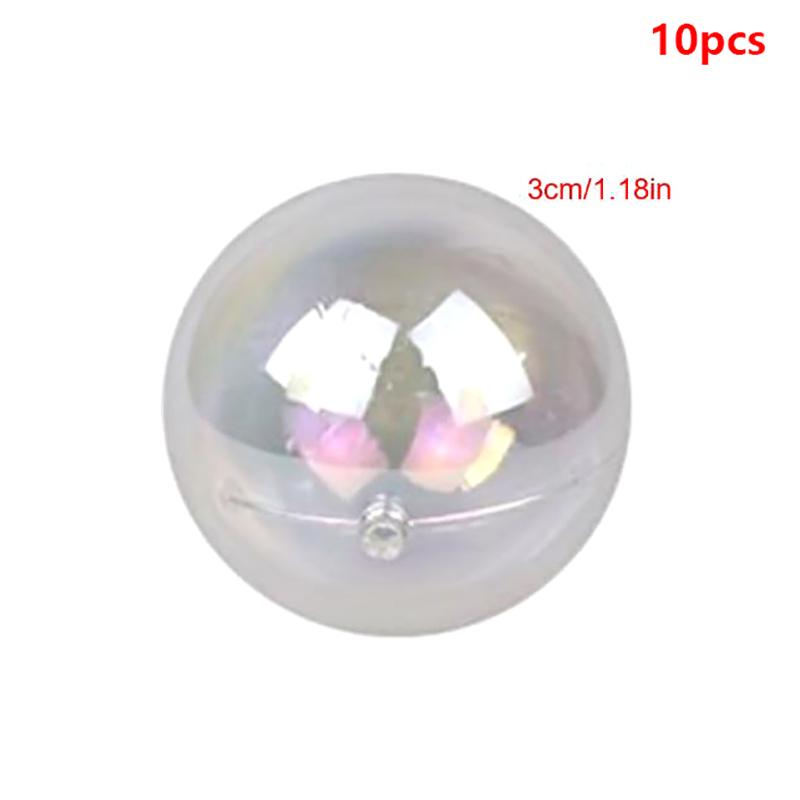 10Pcs Colorful Ball Cake Topper Transparent Balloon Cupcake Diy Decoration For Birthday Party Wedding