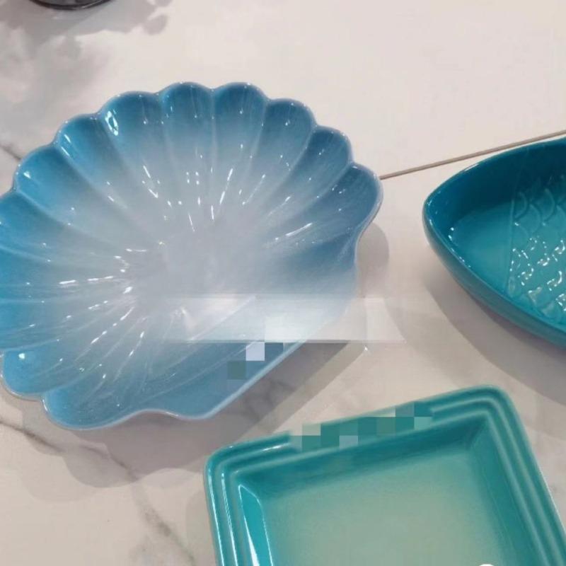 Talerz w kształcie muszli, seria French Color Ocean, porcelana kamionkowa, przybory kuchenne do gospodarstwa domowego, restauracja, zastawa stołowa