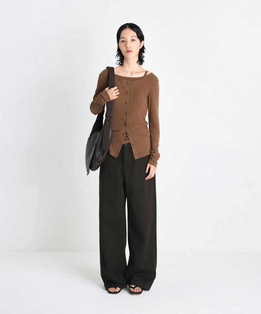 LABELARCHIVE W Marvin Twill Cotton Chino Pants Brown