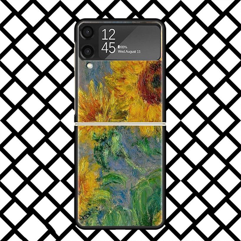 Van Gogh Oil Art Painting Phone Case For Samsung Z Flip 7 6 5 4 3 Galaxy ZFLIP7 ZFlip6 5G Flip5 Flip4 Flip3 5g Black Hard Cover