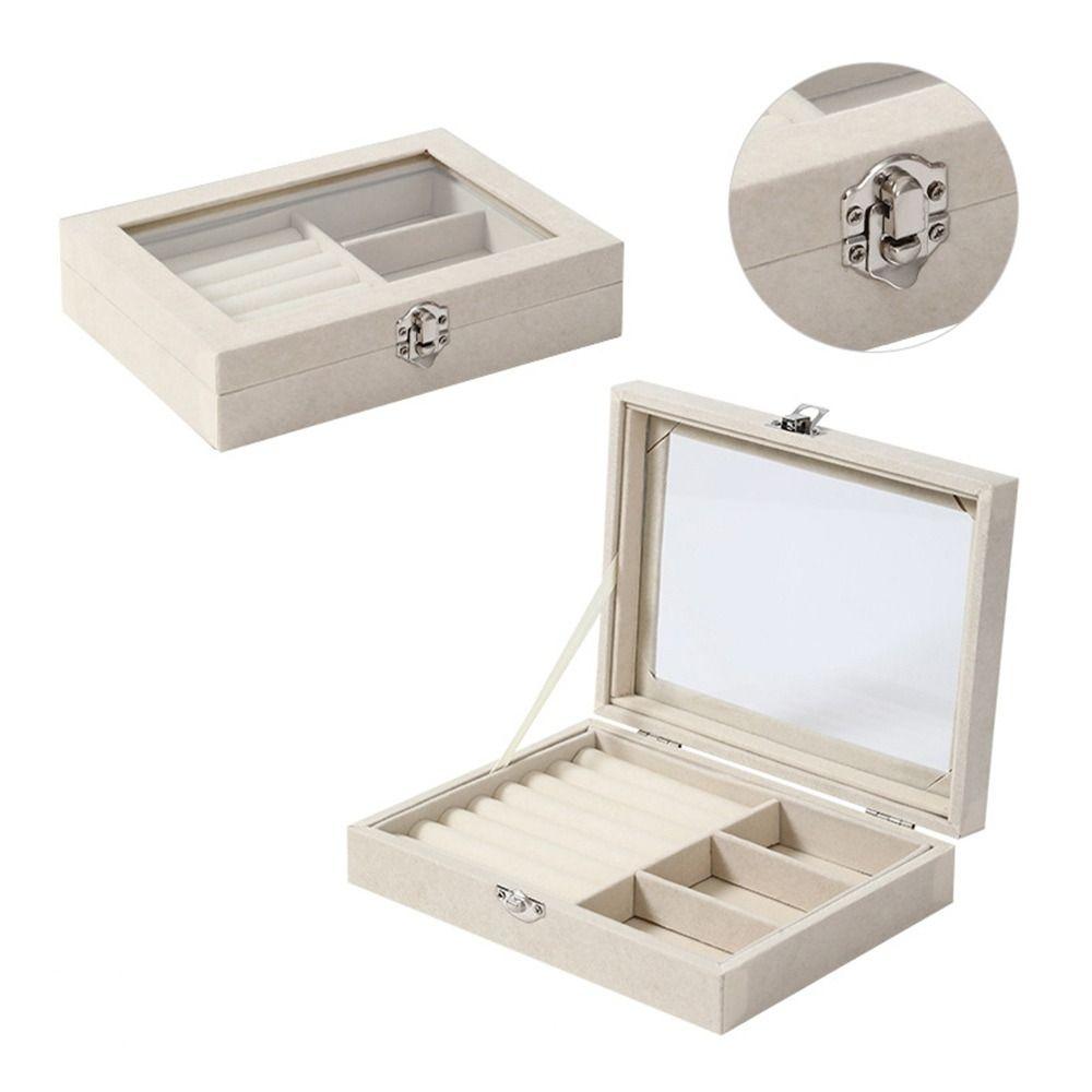 Velvet Necklace Display Tray Stackable Organizer Trays Ring Bracelet Necklace