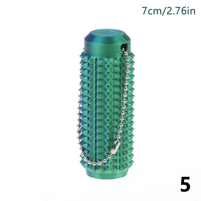 

1 Piece 7/9 Cm Spiky Grippie Stim Toy With Chain Pendant For Anxiety Relief Positive Novelty Little Pocket Mini Fidget Toy