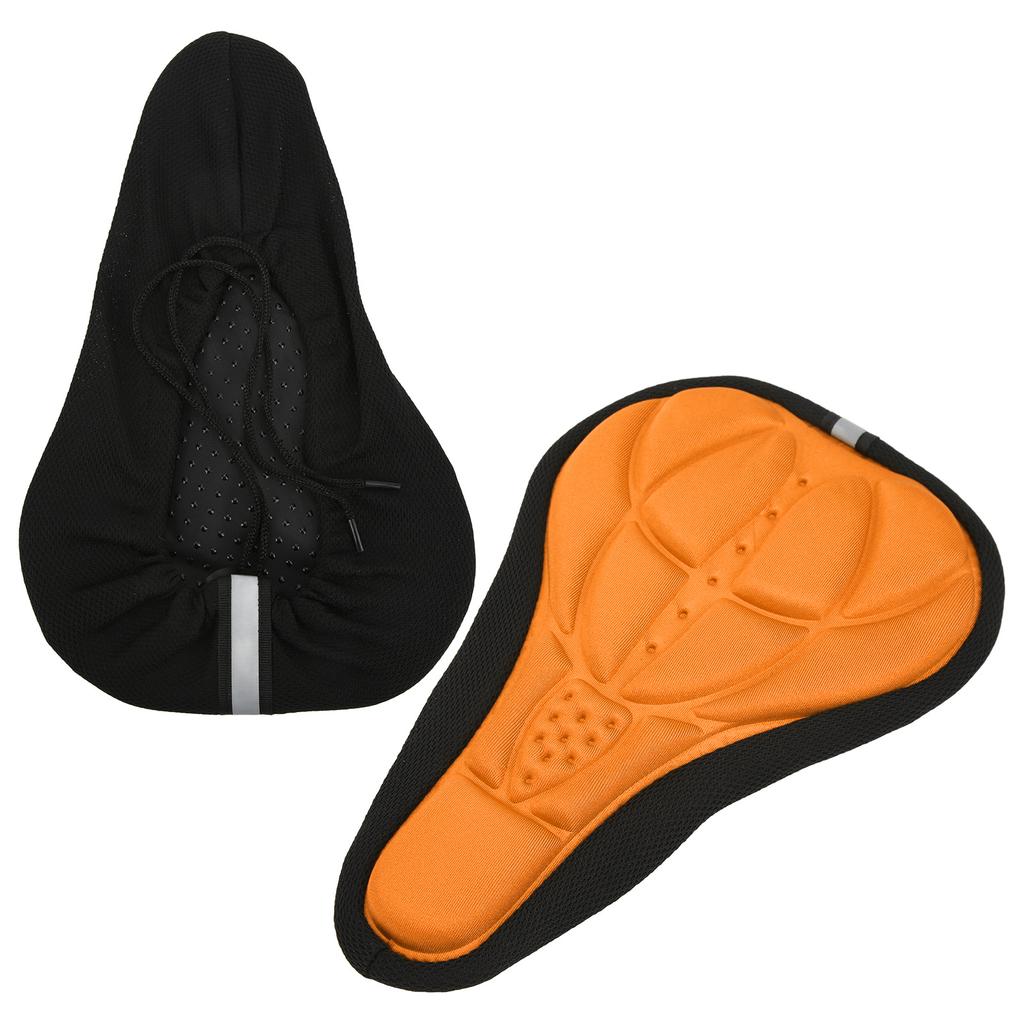 Bike Seat Cover Soft Breathable   Sponge Easy Installation Comfortable Concavo Convex Design Bike Seat Cushion