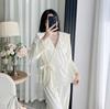 Warm island velvet winter pajamas spring and autumn long-sleeved trousers casual loose women's two-piece suit loungewear can be worn outside
