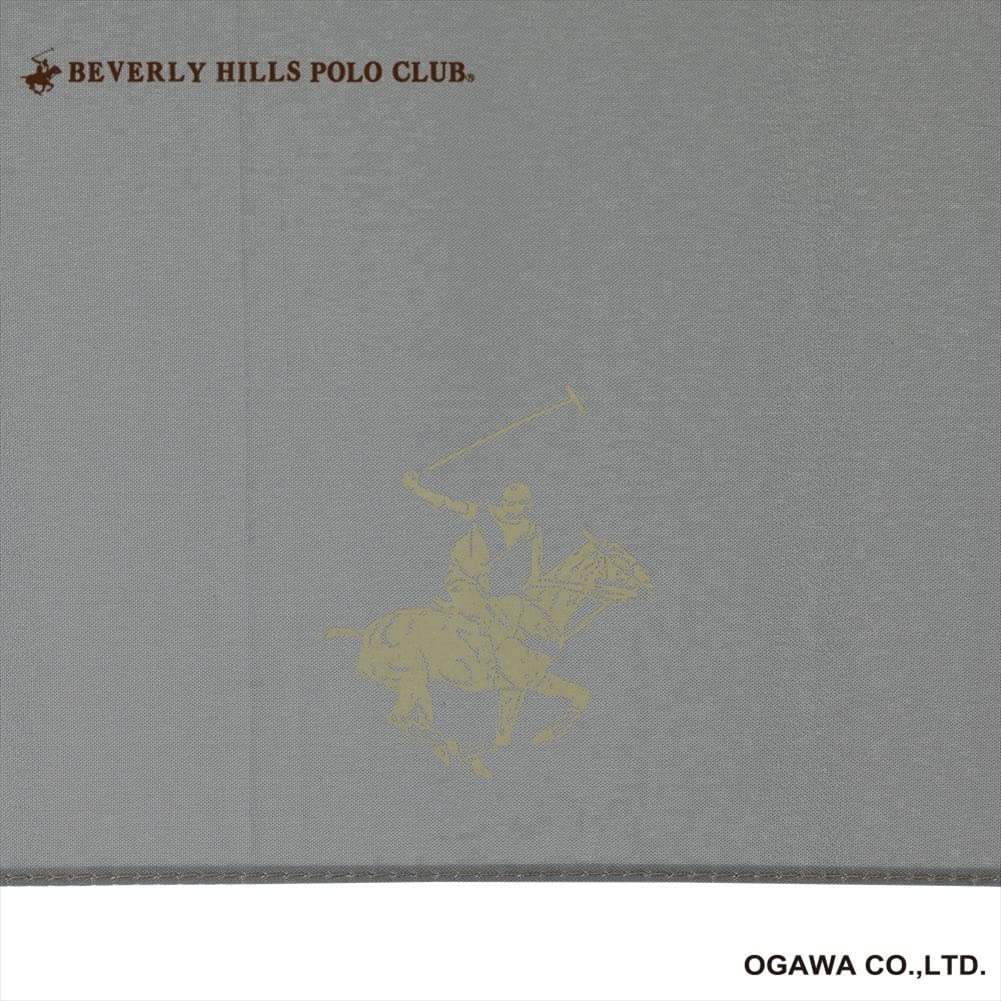 Ogawa (Ogawa) BHPC (Beverly Hills Polo Club) Long Umbrella, Gray, Solid Color, Large Size, One-Touch Jump Closure, Brand Logo, Simple Design, 71159