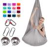 Aerial Yoga Hammock With Extension Straps Carabiner - Silk Fabric No-Knot Design Home Gym Inversion Therapy Studio Use