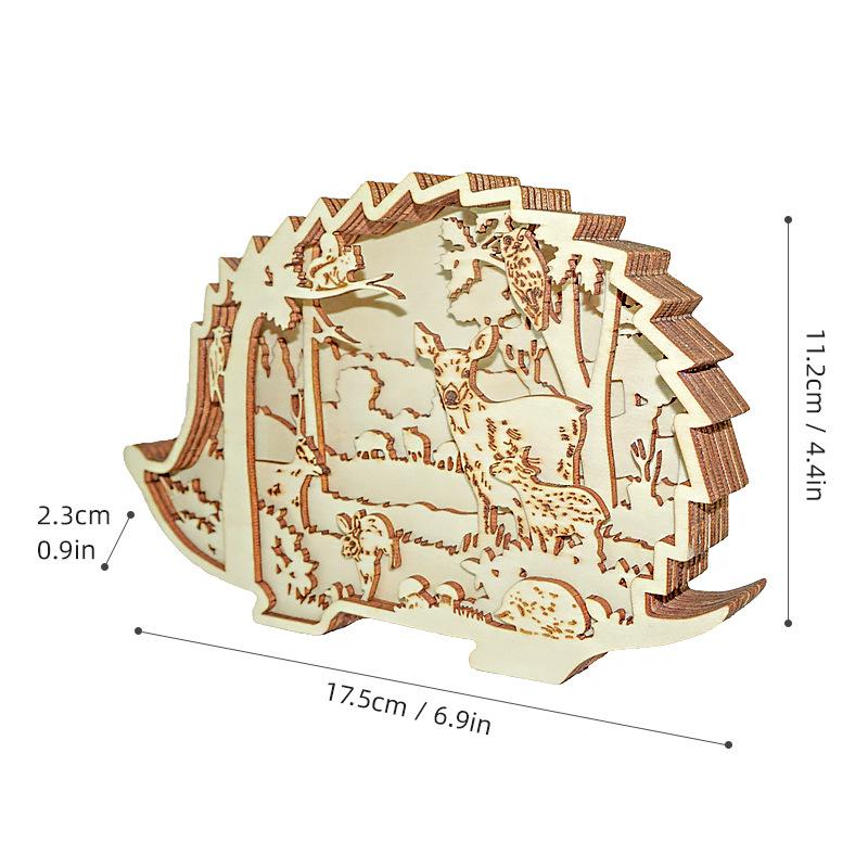 Laser-Cut 3D Wooden Puzzle Model - Educational Toy for Children