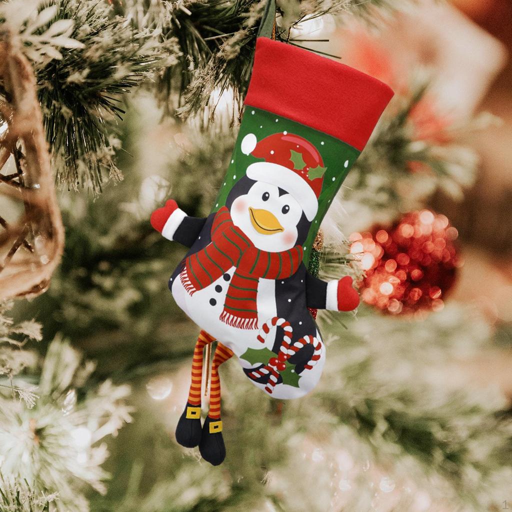 Christmas Stocking Candy Gift Bag Decoration Hanging Decor Fireplace for