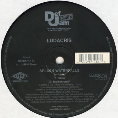 12inch Record LUDACRIS - Splash Waterfalls / Blow It Out B000175711 Def Jam South,  2003 US Rap & Hip-Hop/R&B Used