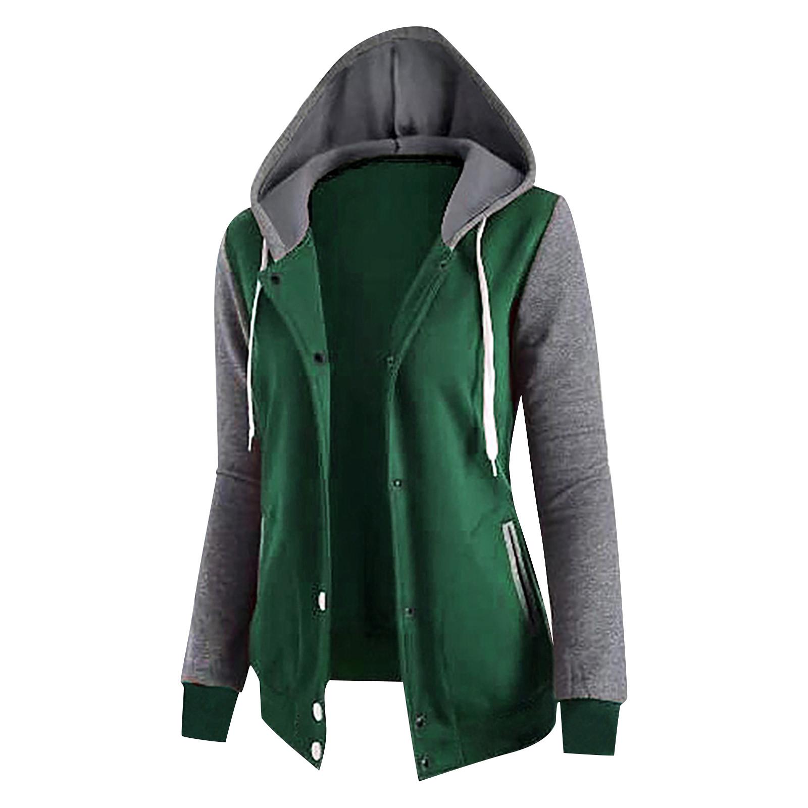 

Женское зимнее теплое пальто с капюшоном, завязками на шнурке, длинными рукавами и пуговицами M зелёный