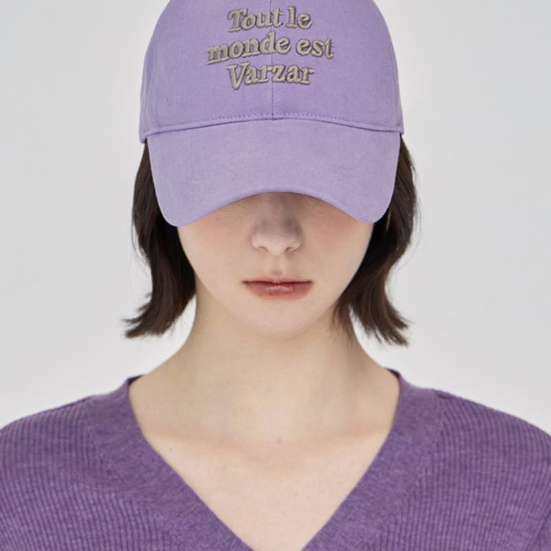 

VARZAR TMV Lettering Ball Cap [Washed Lavender] FREE