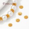 18K Gold Plated Bead Cap 6mm,Caps For Bracelets Bead Spacers,Jewelry Making Supplies DIY Beading Accessories