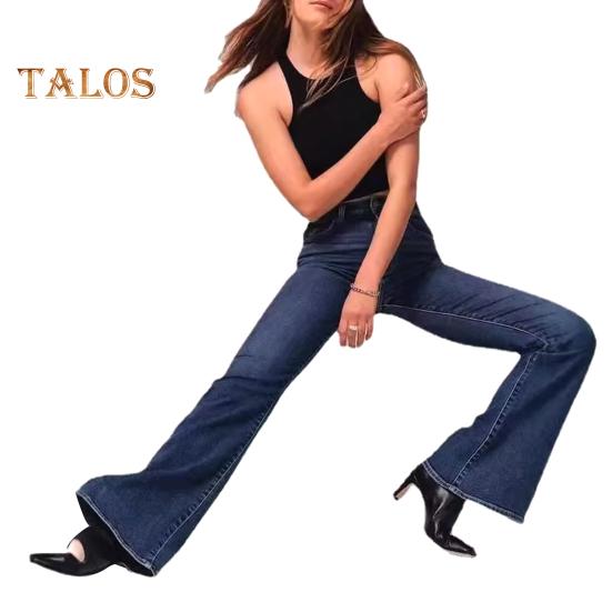 Damen Winterjeans mit mittlerer Taille, Knopfverschluss, Übergröße, schmale Passform, Taschen, gerades weites Bein, Streetwear-Hose, lange Hose für den Alltag