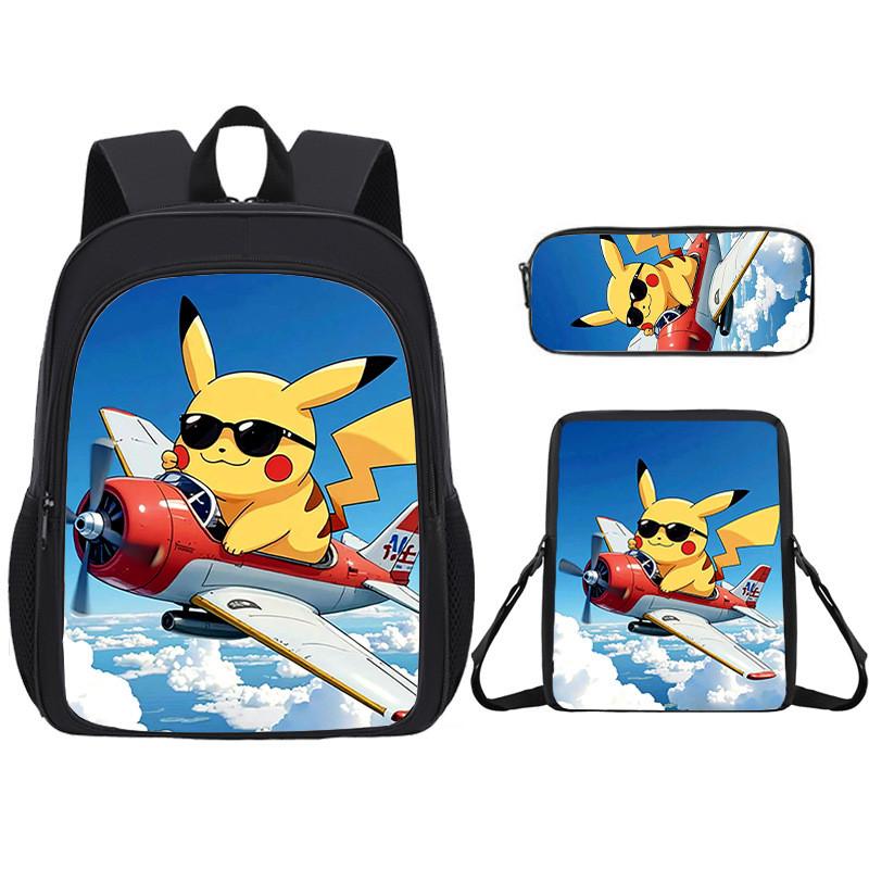 Pokemon Pikachu Childrens School Backpack With Lightweight Oxford Fabric For Elementary Students