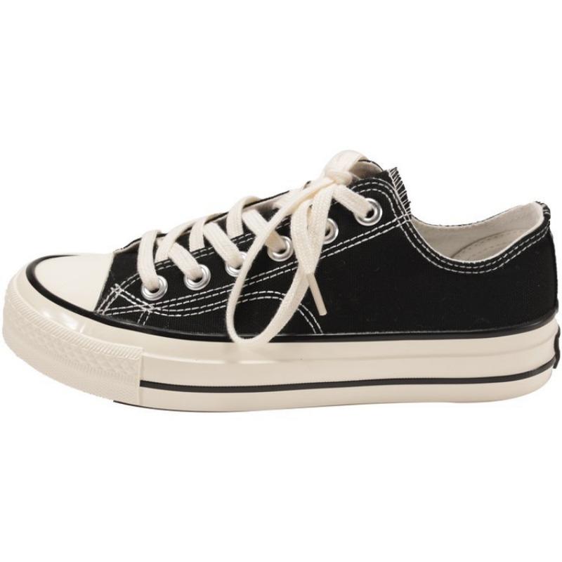 

Pink low-top male and female couples summer new flat-bottomed breathable versatile casual student shoes canvas shoes 35 чёрный