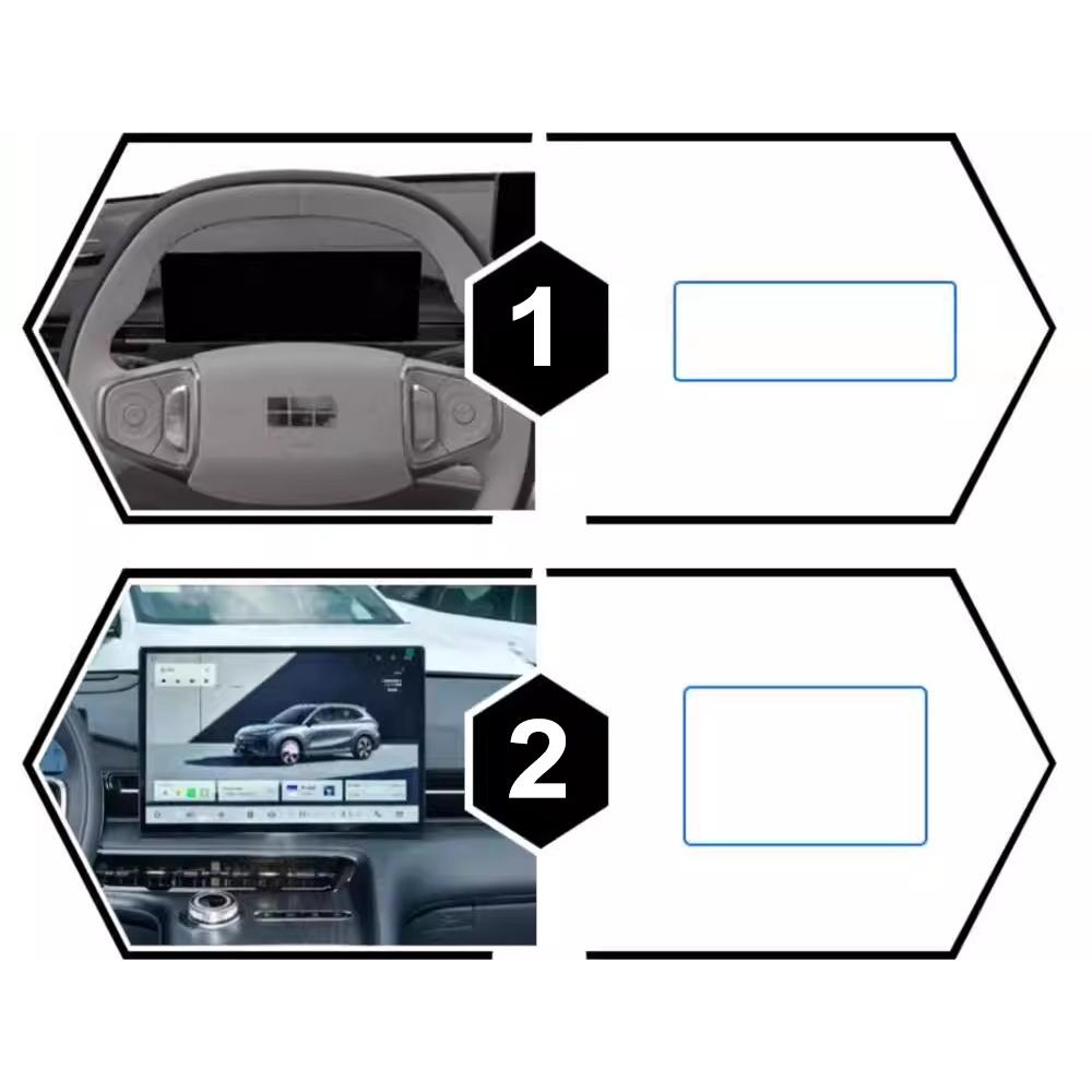 Transparent TPU Protective TPU Film for GEELY EX5 E5 2025 Car Interior Central Control Navigation Panel Pre-cut PPF Sticker