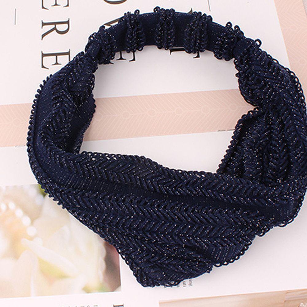 Einfarbiges Kopfschmuck-Netz-Stirnband mit breiter Kante für Damen, Haarreif, Koreanischer Stil, Haarband, Kopfbedeckung