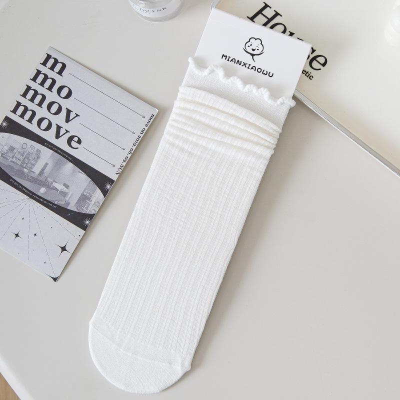 5 Pairs of Women's Summer Thin Deodorizing and Bacteriostatic Tube Stack Socks