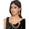 Gold Plated Necklace Kundan Studded Multistring Necklace Set For Women