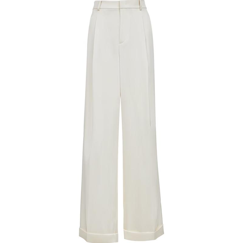 VERO MODA Women s 3D Pleated Loose Wide-Leg Pants XS