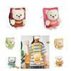 Kangqin Plush Teddy Bear Snack Bag For Kids Short Plush Cartoon Animal Design
