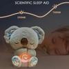 Stuffed Animal Relief Koala with Light Sound Koala Musical Toy Rhythmic Breathing Koala  Baby Gifts