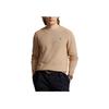 Polo Ralph Lauren Solid Color Logo Embroidered Crew Neck Long Sleeve Sweater Men sweater Brown 710918163-502
