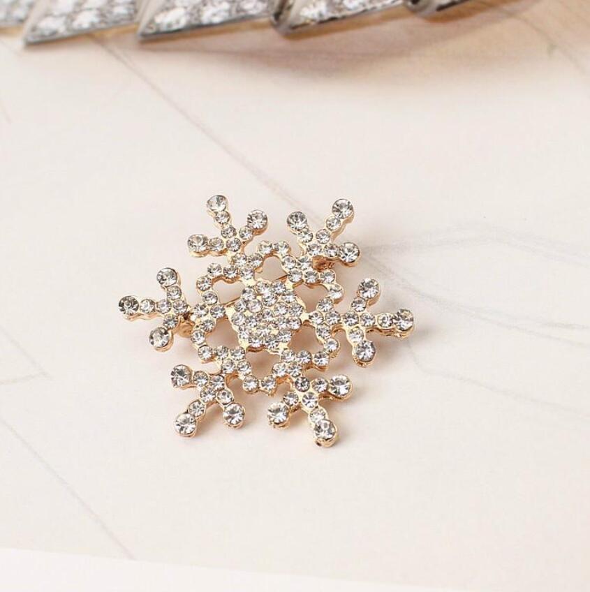 Brooch Pin Snowflake Design Brooch Pin Jewelry Gift for Girl Women