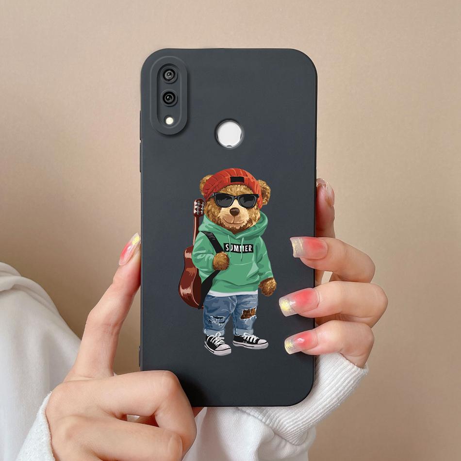 For Huawei Y9 Prime 2019 Phone Case Full Protection Cover For Huawei Y9S Y9A Cute Cartoon Liquid Silicone Anti Drop Bumper Coque