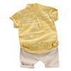 Summer Baby Boys Casual Kortermet Letter Print T-skjorte Topper+Shorts kostymesett