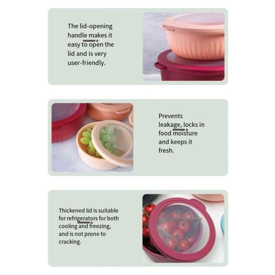 4 Stück Lebensmittelbehälter mit versiegeltem Deckel Salat Frischhaltebox Reis- und Nudelbehälter für Suppe Haferflocken Ramen Camping Studentenwohnheim