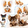 Cartoon Chihuahua Plüschtier Große Augen Zunge Herausstrecken Mehrere Haltungen Hund Tier Plüschtier Geburtstagsgeschenk für Baby Freunde