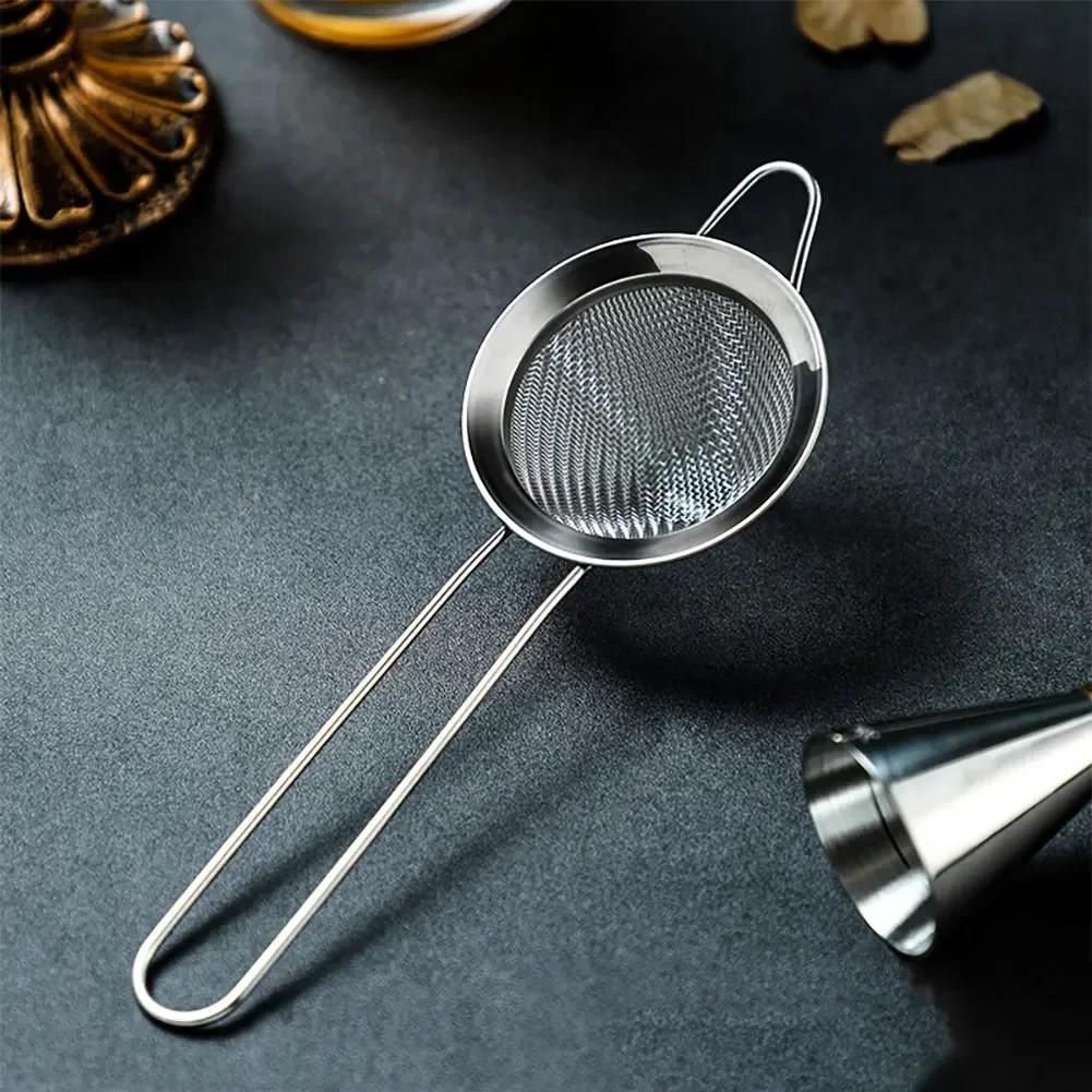 1PC Cocktail Strainer Stainless Steel Tea Strainers Conical Food Strainers Fine Mesh Strainer Practical Bar Strainer Tool Filter
