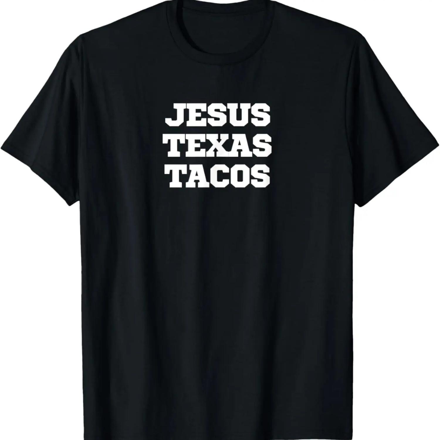 

Funny Jesus Texas Tacos T-Shirt S чёрный