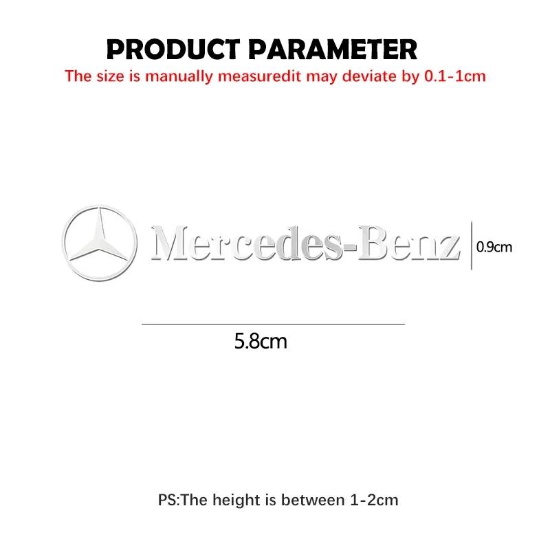 4/8PCS Mercedes-Benz AMG 3D Metal Car Stickers Car Interior Styling Decal W205 W203 GLC GLK W206 W220 A180 W211 Modification
