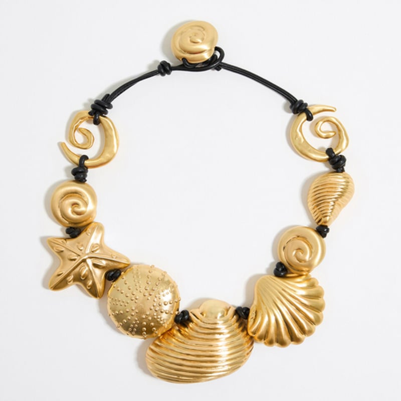 

BIMBA Y LOLA Matte Gold Shell Necklace B245AIU015GOF Gold_FREE