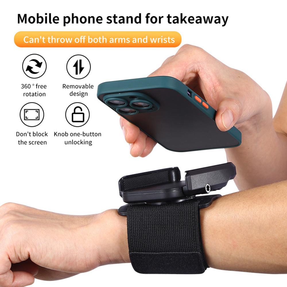 

XW-W01 4.0-7.0 inch Running Wristband Phone Holder for iPhone 16/16 Plus/16 Pro/16 Pro Max Jogging Wrist Bands 360° Rotatable Type A